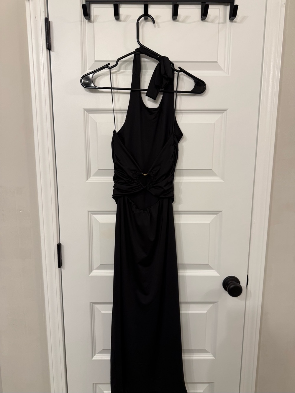 gaze Black Midi Halter Dress